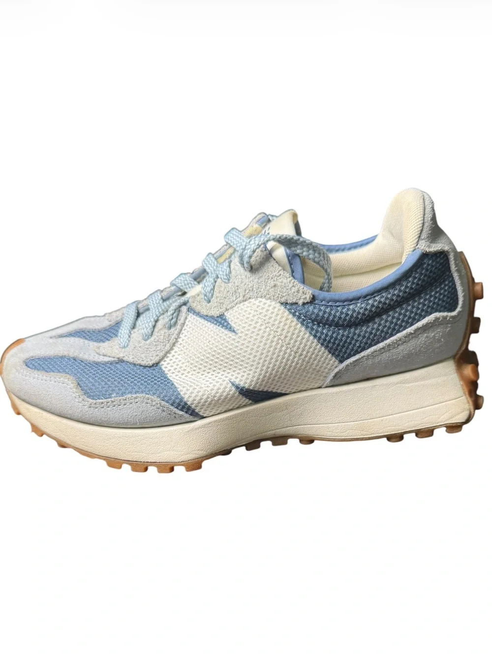 New Balance 327 MS327MQ Sneakers Blue White Gum Sole Women’s 6.5 / Men’s 5